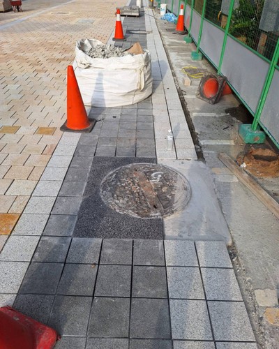 桃園抿石子施工, 桃園抿石子工程
